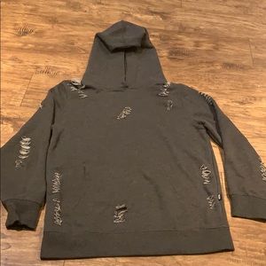 West 49 grey ripped style sweatshirt